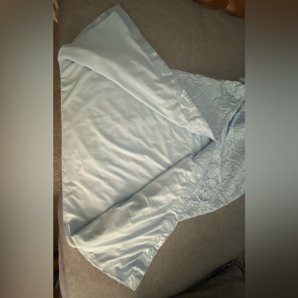 Sachin + Babi Strapless Light Blue Dress Sophia Jacquard Floral Ice Blue Size 4 - Picture 7 of 10